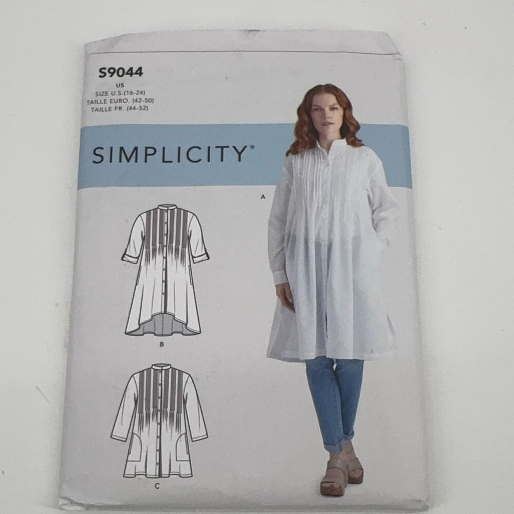 UNCUT Simplicity Misses' Tops with Tucks S9044 Sewing Pattern Size 16-24 Easy